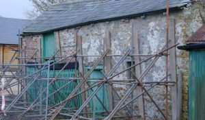 The propping up of the Cider Barn